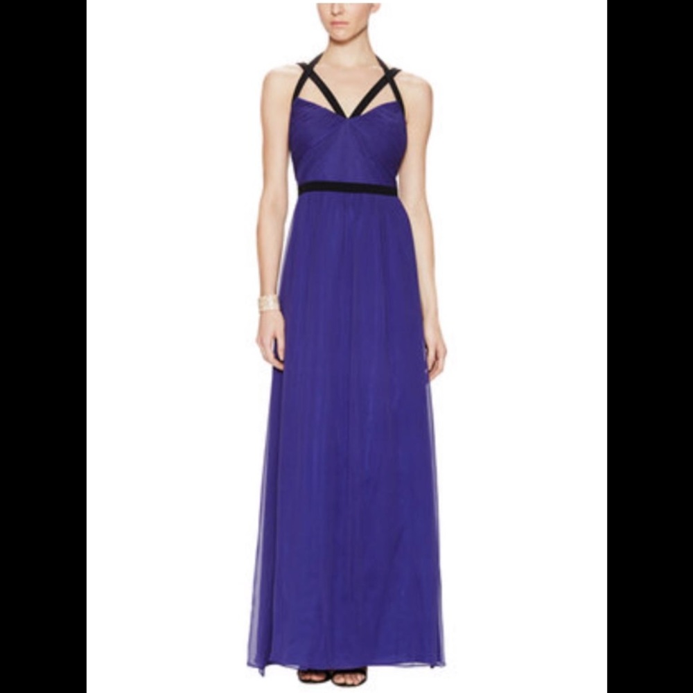 (NWT) Jill Stuart Silk Multi Strap Halter Gown